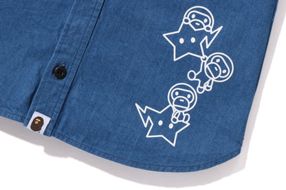 BAPE BABY MILO PATCH DENIM SHIRT
