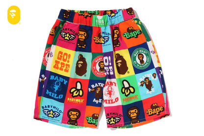 BAPE BABY MILO PATCHWORK 短褲