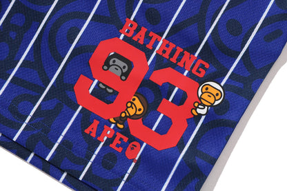 BAPE ALL BABY MILO STRIPE MILO BASEBALL SHORTS