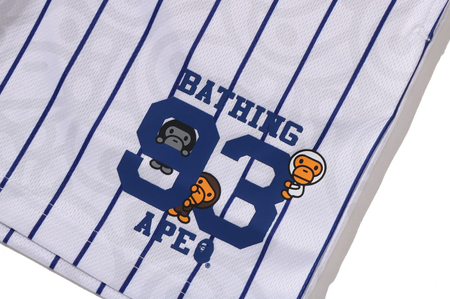 BAPE ALL BABY MILO STRIPE MILO BASEBALL SHORTS