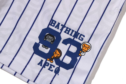 BAPE ALL BABY MILO STRIPE MILO BASEBALL SHORTS