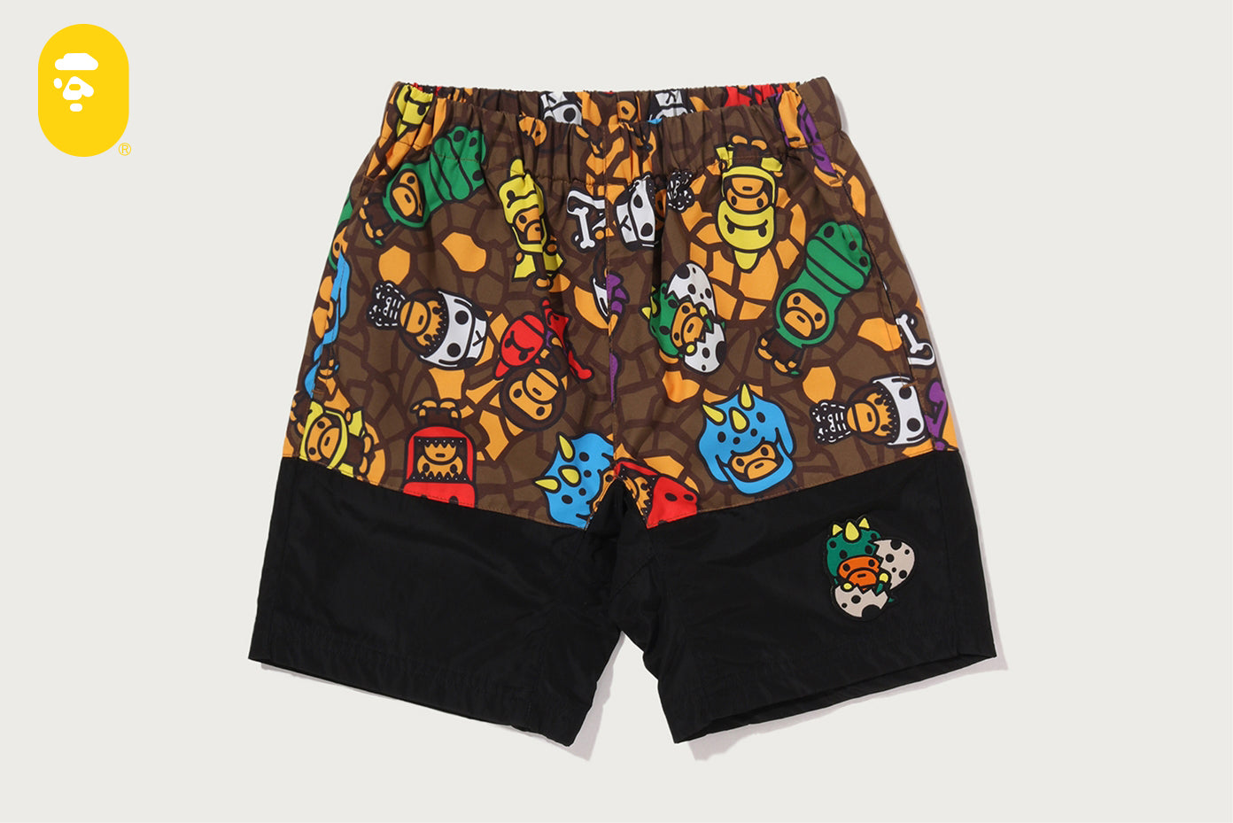 BAPE MILO 多恐龍圖案攀爬短褲