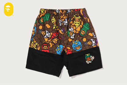 BAPE MILO 多恐龍圖案攀爬短褲