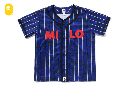 BAPE ALL BABY MILO STRIPE MILO 棒球襯衫