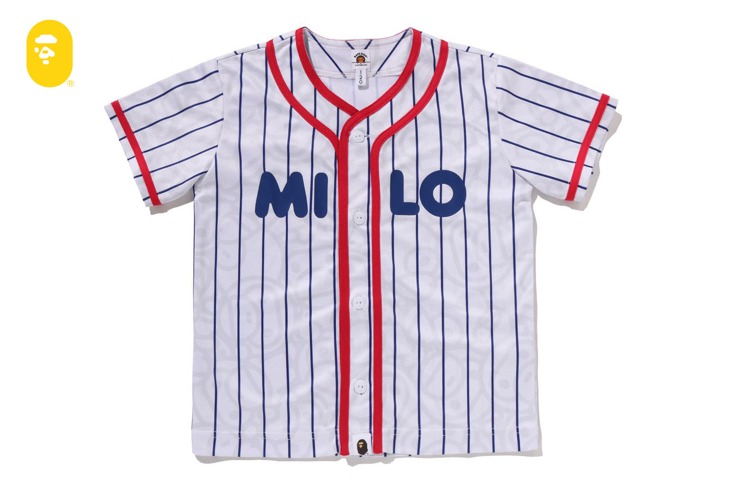 BAPE ALL BABY MILO STRIPE MILO 棒球襯衫