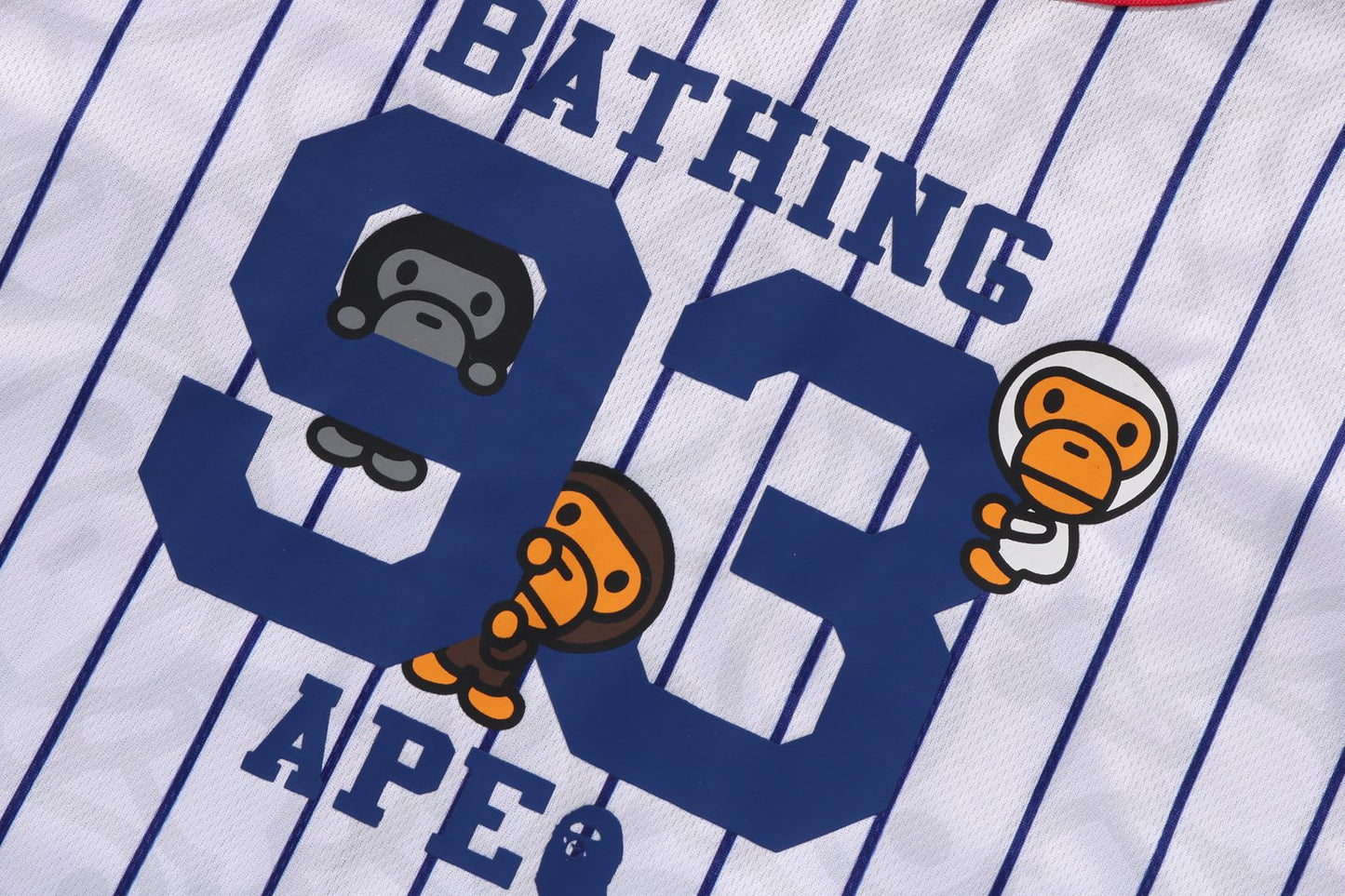 BAPE ALL BABY MILO STRIPE MILO 棒球襯衫