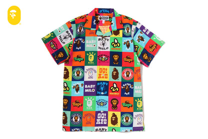 BAPE BABY MILO PATCHWORK 開襟襯衫
