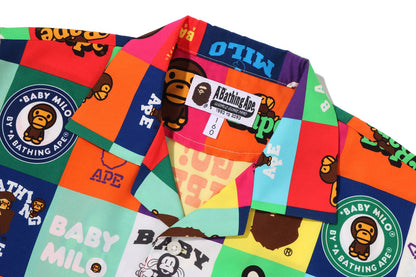 BAPE BABY MILO PATCHWORK 開襟襯衫