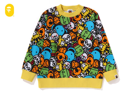 BAPE MILO ALL FRIENDS 圓領運動衫