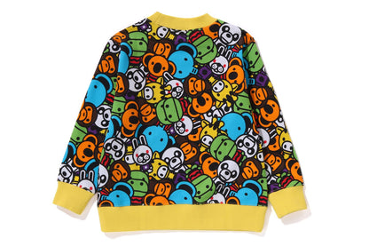 BAPE MILO ALL FRIENDS 圓領運動衫