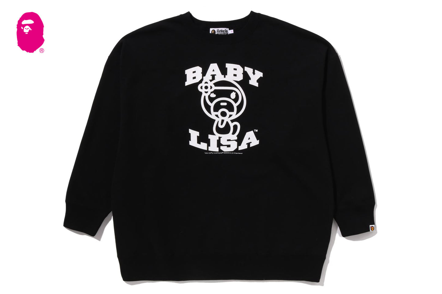 BAPE BABY LISA 超大號圓領衛衣