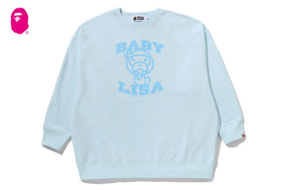 BAPE BABY LISA 超大號圓領衛衣