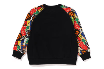 BAPE BAPE MILO ASSORTED RELAXED FIT CREWNECK SWEATSHIRT