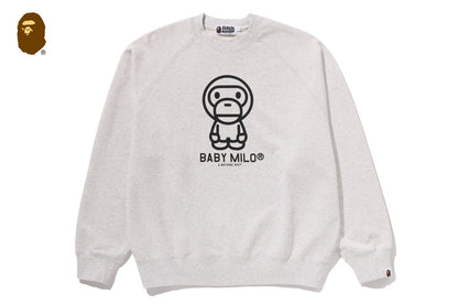 BAPE HEAVY WASH BABY MILO 寬鬆版型圓領衛衣