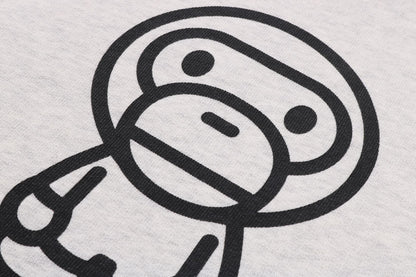 BAPE HEAVY WASH BABY MILO 寬鬆版型圓領衛衣