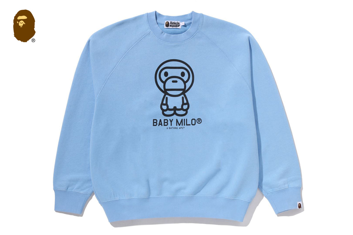 BAPE HEAVY WASH BABY MILO 寬鬆版型圓領衛衣