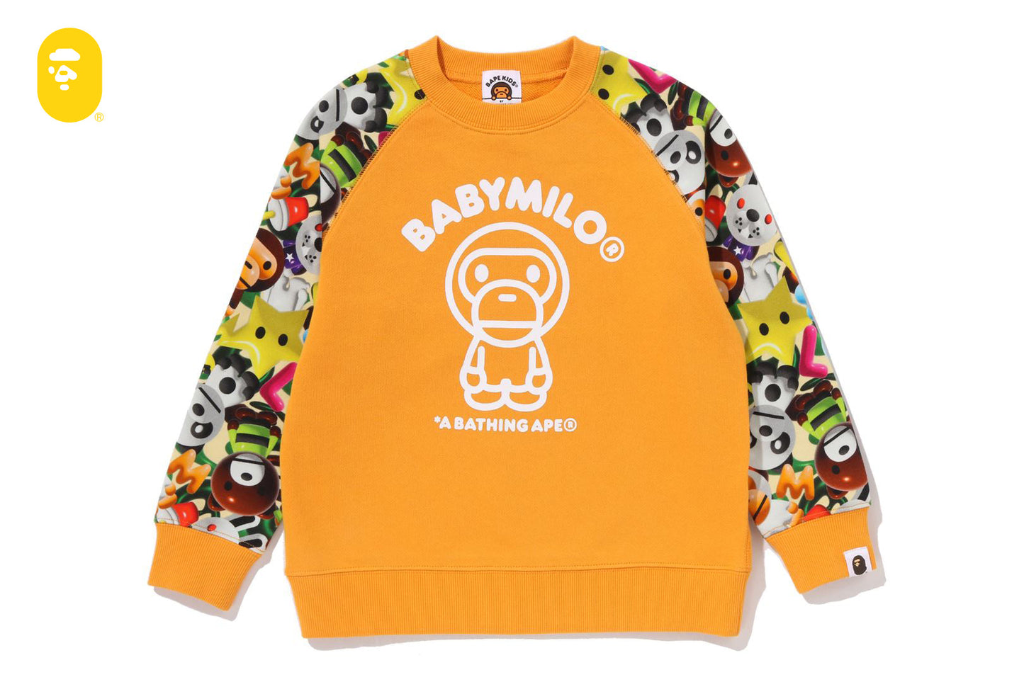 BAPE 3D MILO ALL FRIENDS 圓領運動衫