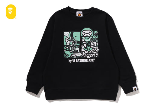 BAPE BABY MILO FRIENDS 夜光圓領運動衫