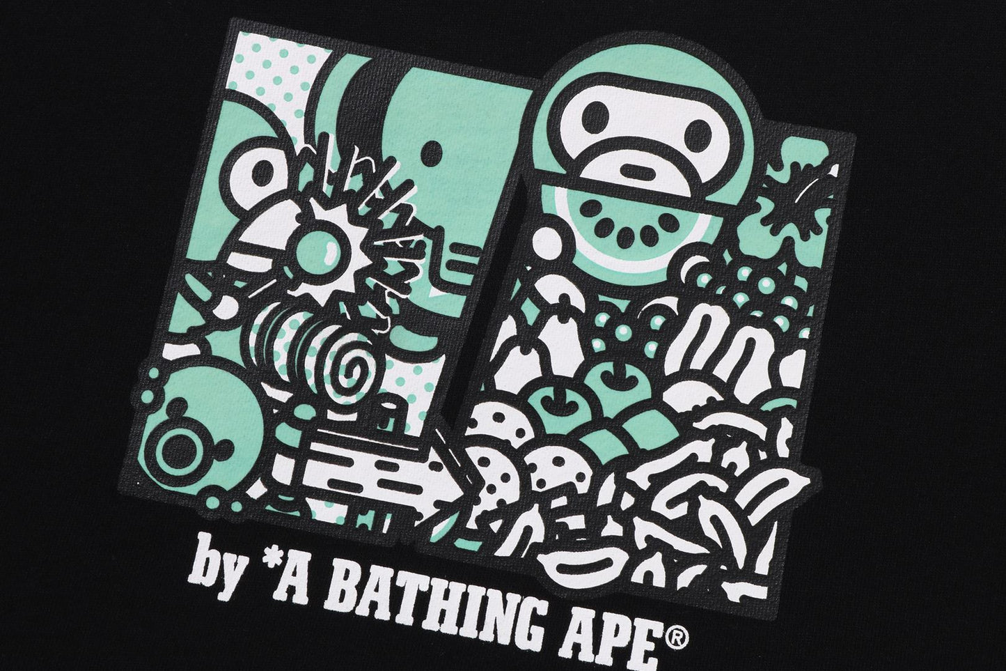BAPE BABY MILO FRIENDS 夜光圓領運動衫