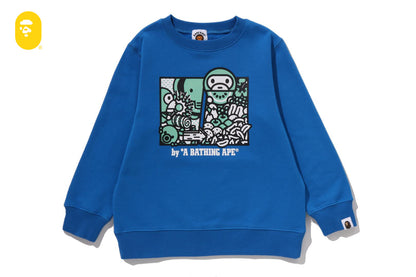 BAPE BABY MILO FRIENDS 夜光圓領運動衫