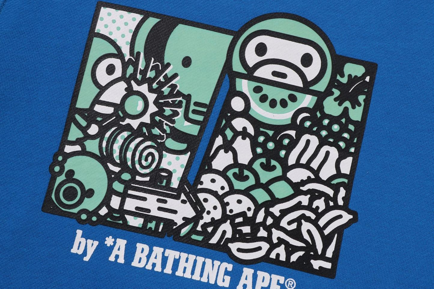 BAPE BABY MILO FRIENDS 夜光圓領運動衫