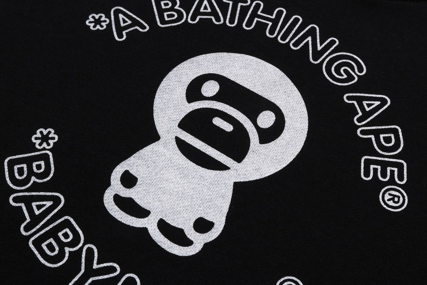 BAPE BABY MILO LINE TAPE RELAXED FIT CREWNECK SWEATSHIRT