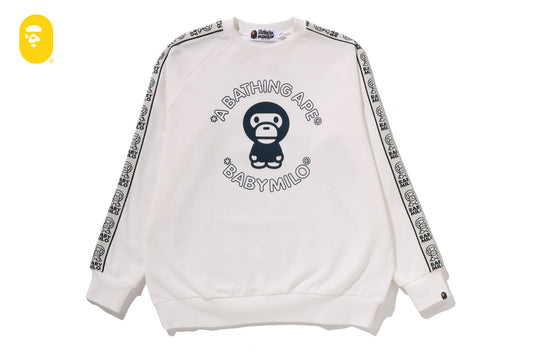 BAPE BABY MILO LINE TAPE 放鬆版圓領衛衣