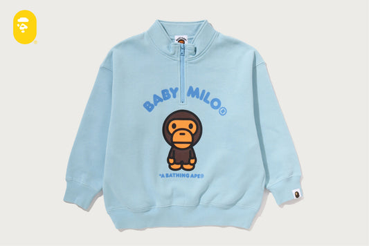BAPE BABY MILO 放鬆版半拉鍊運動衫