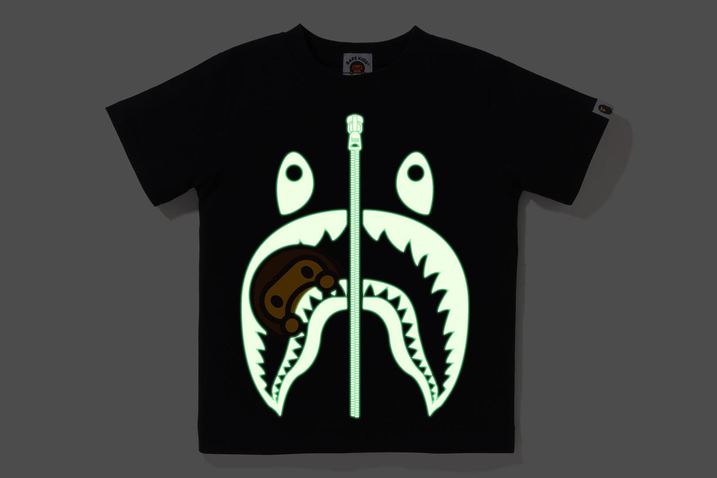 BAPE GLOW IN THE DARK MILO SHARK TEE