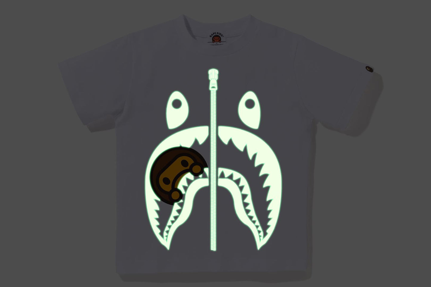 BAPE GLOW IN THE DARK MILO SHARK TEE