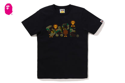 BAPE 1ST CAMO MILO BAPE LOGO TEE