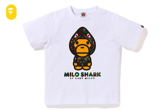 BAPE 1ST CAMO MILO SHARK FZH TEE