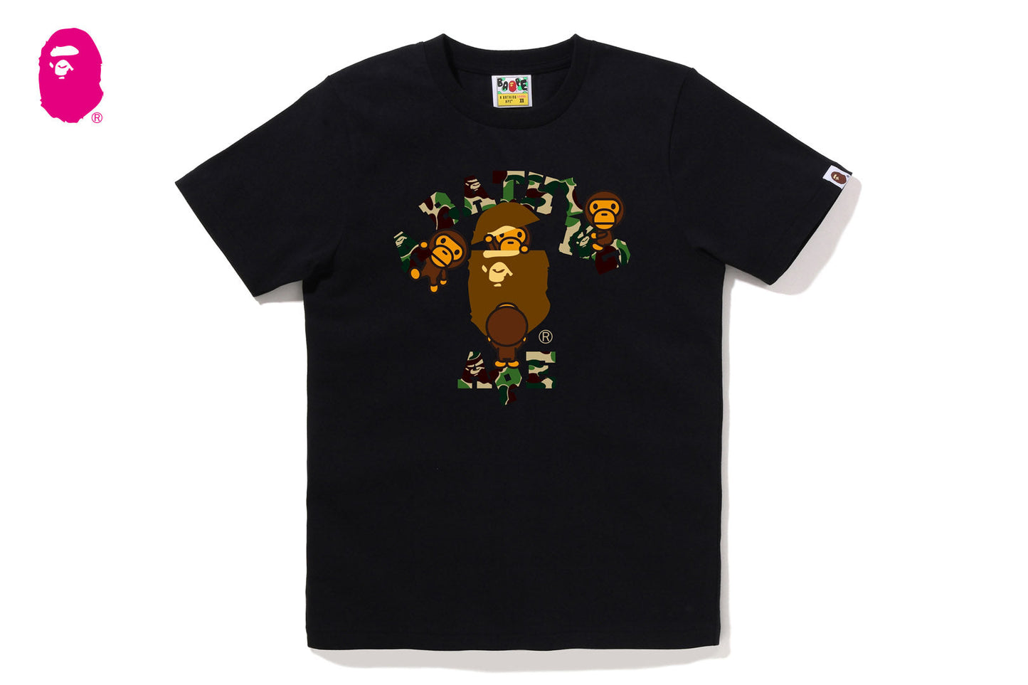 BAPE ABC CAMO COLLEGE MILO TEE