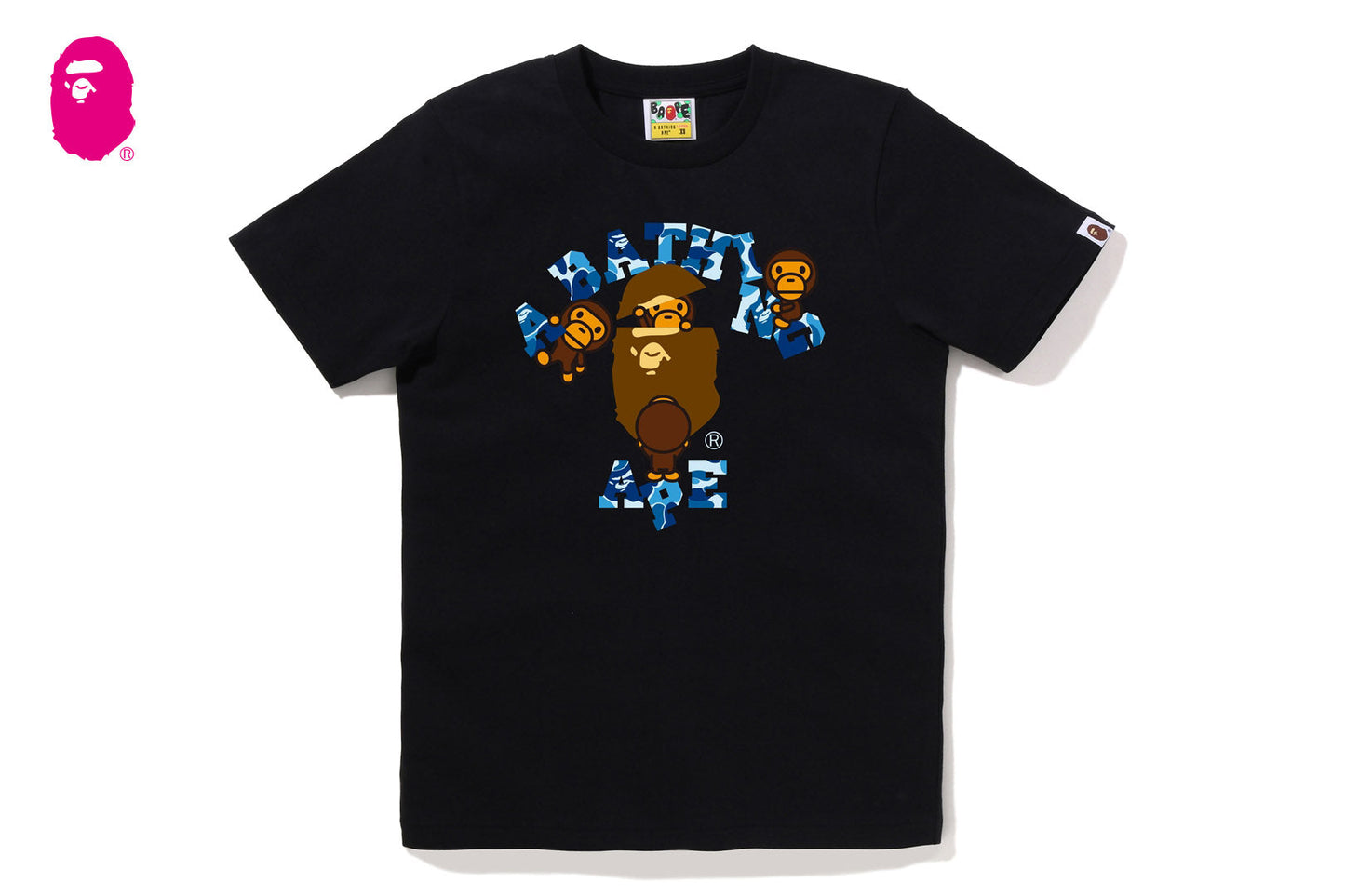 BAPE ABC CAMO COLLEGE MILO TEE