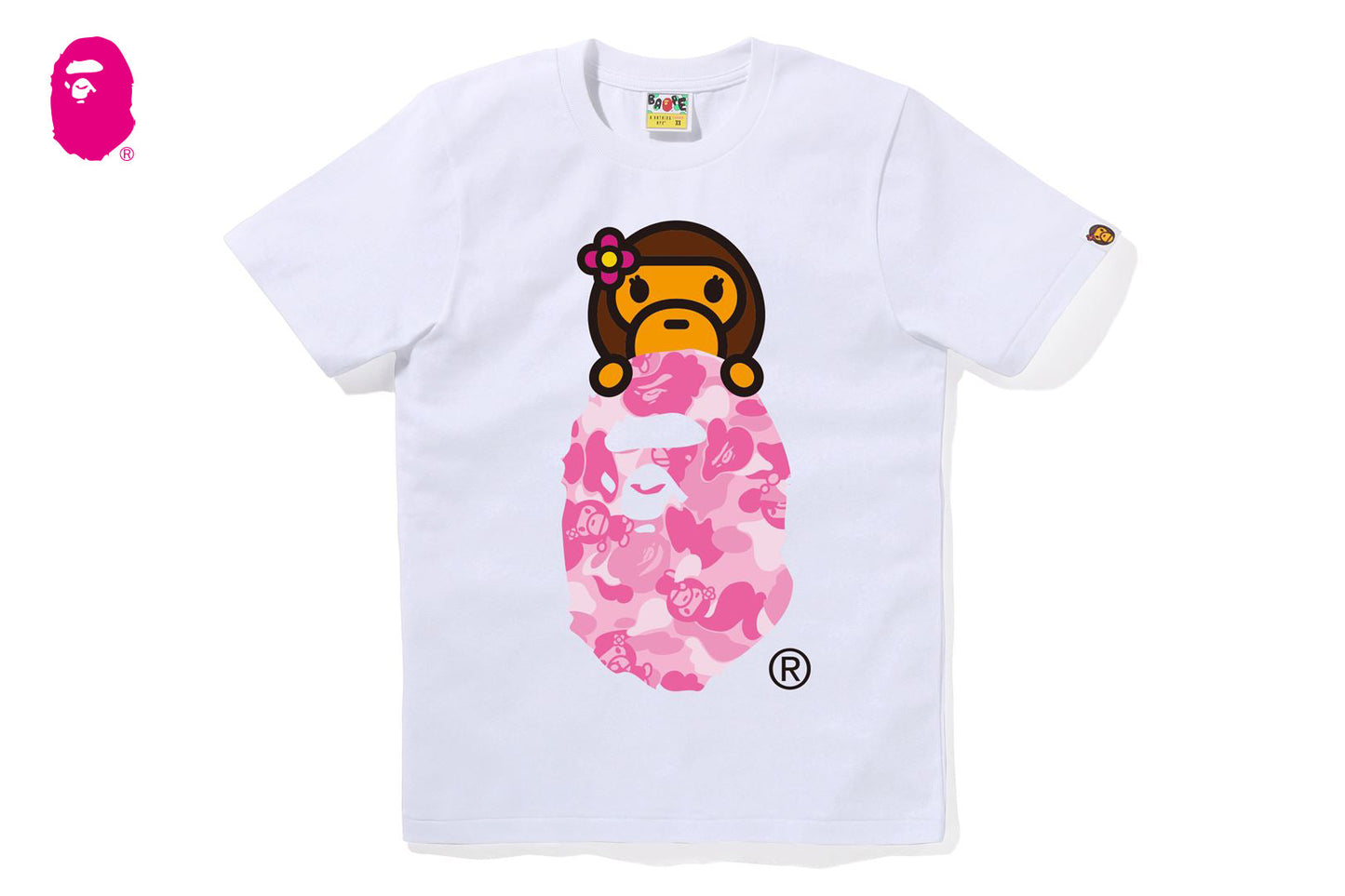BAPE ABC LISA CAMO LISA ON APE HEAD TEE