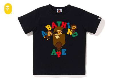 BAPE 多色文字大學MILOT恤