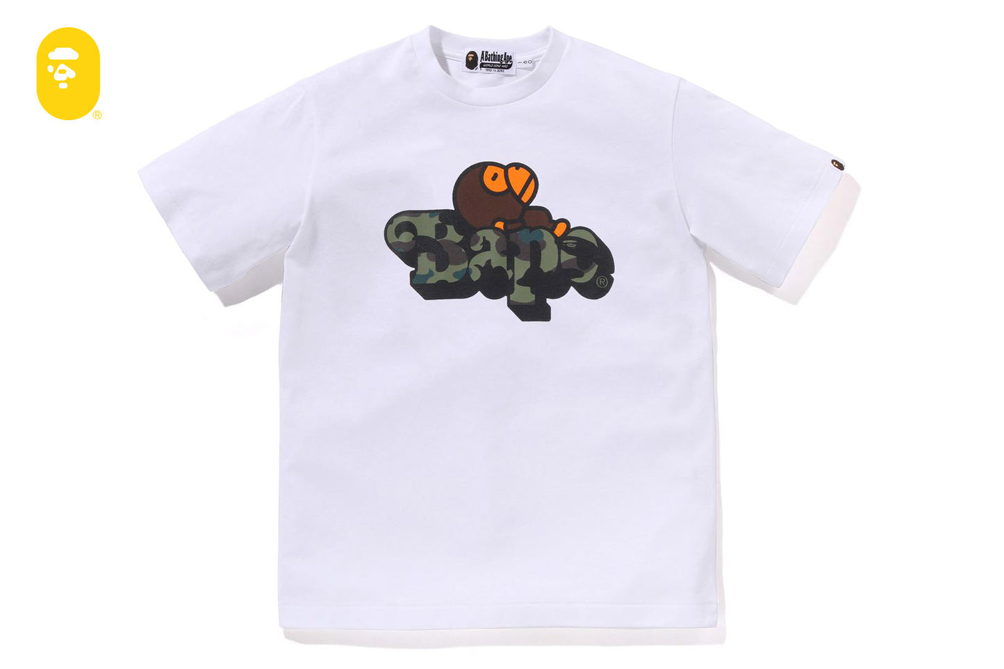 BAPE 1ST CAMO MILO ON BAPE TEE