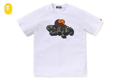 BAPE 1ST CAMO MILO ON BAPE TEE