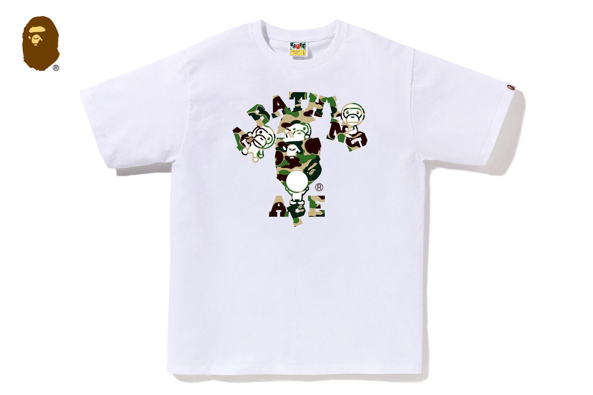 BAPE ABC CAMO COLLEGE MILO TEE