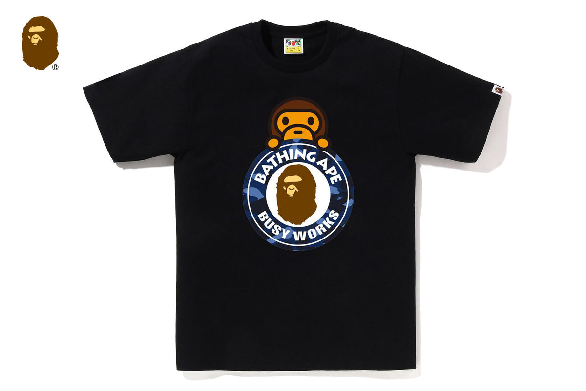 BAPE COLOR CAMO MILO ON BUSY WORKS TEE