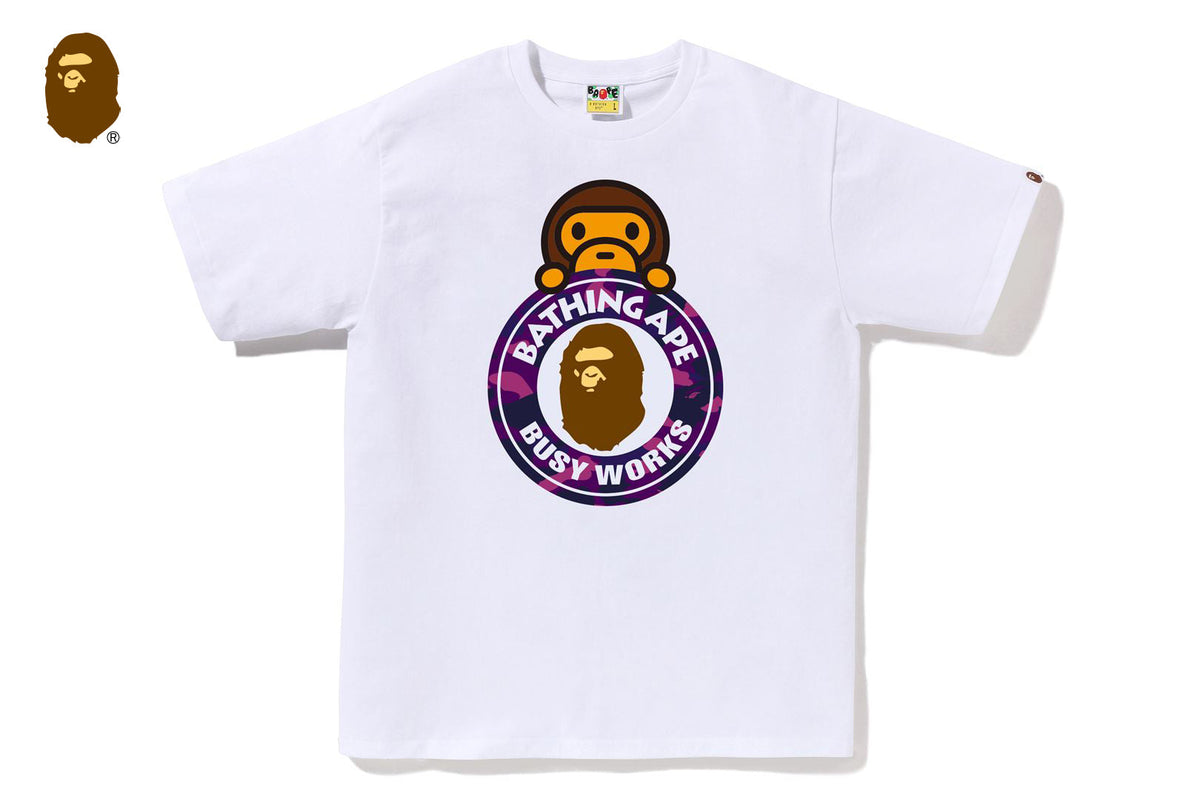 BAPE COLOR CAMO MILO ON BUSY WORKS TEE