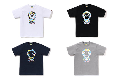 BAPE NEW MULTI CAMO BIG BABY MILO TEE
