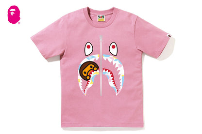 BAPE NEW MULTI CAMO MILO SHARK TEE