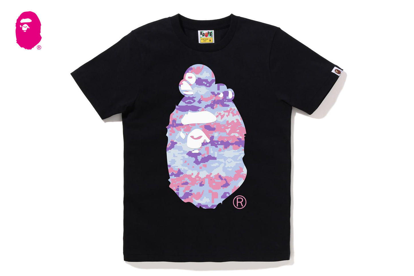 BAPE MULTI PIXEL CAMO MILO ON BIG APE TEE