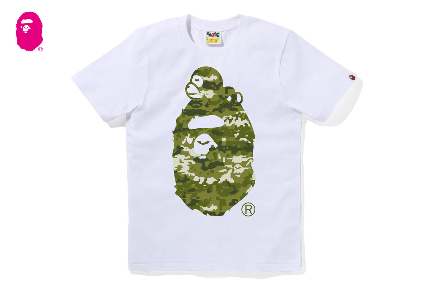 BAPE MULTI PIXEL CAMO MILO ON BIG APE TEE
