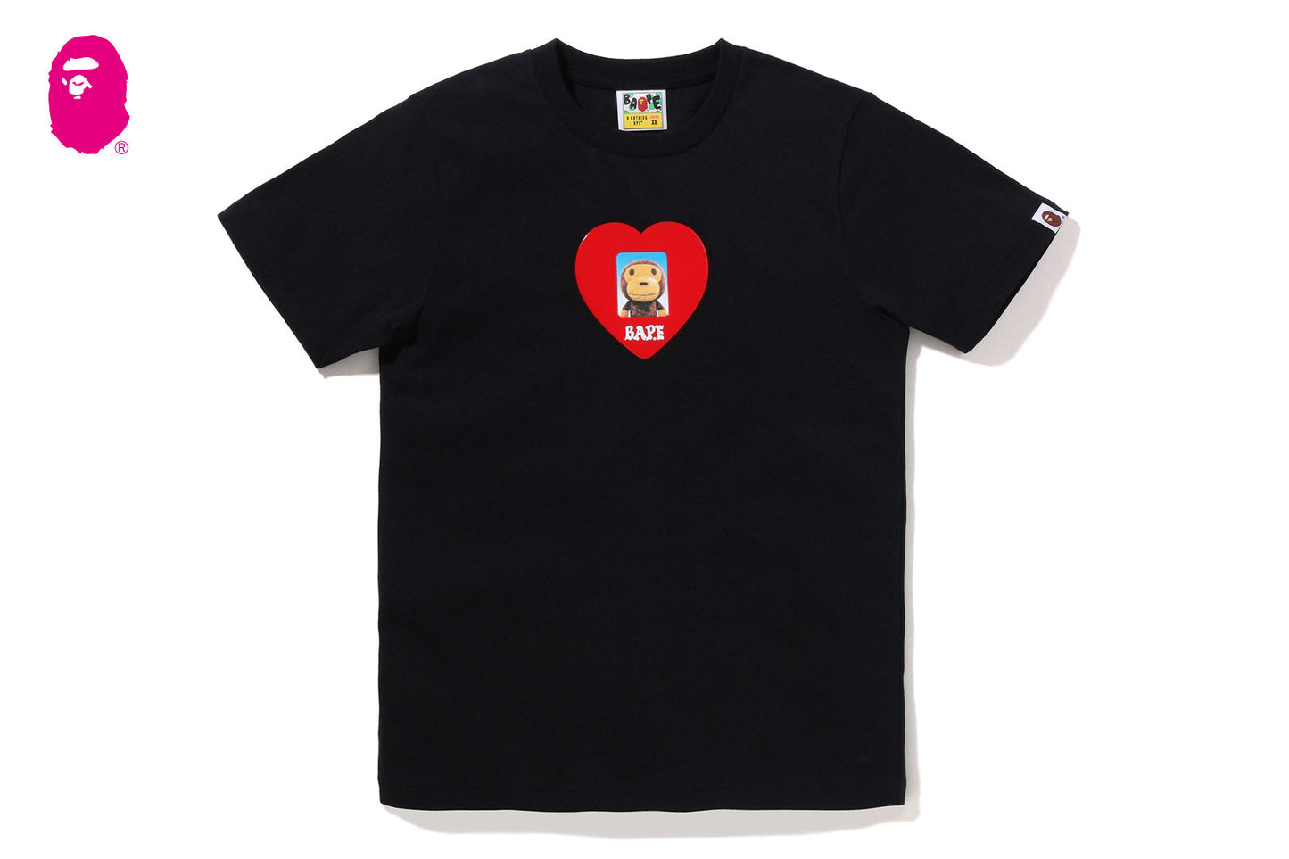 BAPE HEART ID MILO PHOTO TEE