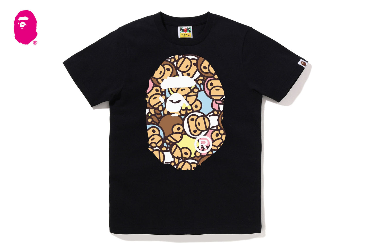 BAPE ALL BABY MILO MULTI BIG APE HEAD TEE