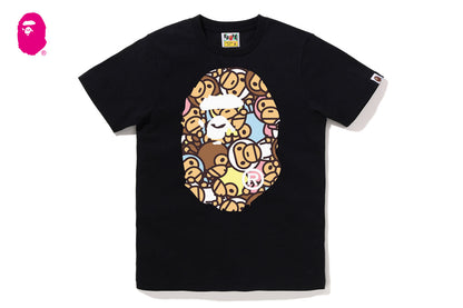 BAPE ALL BABY MILO MULTI BIG APE HEAD TEE