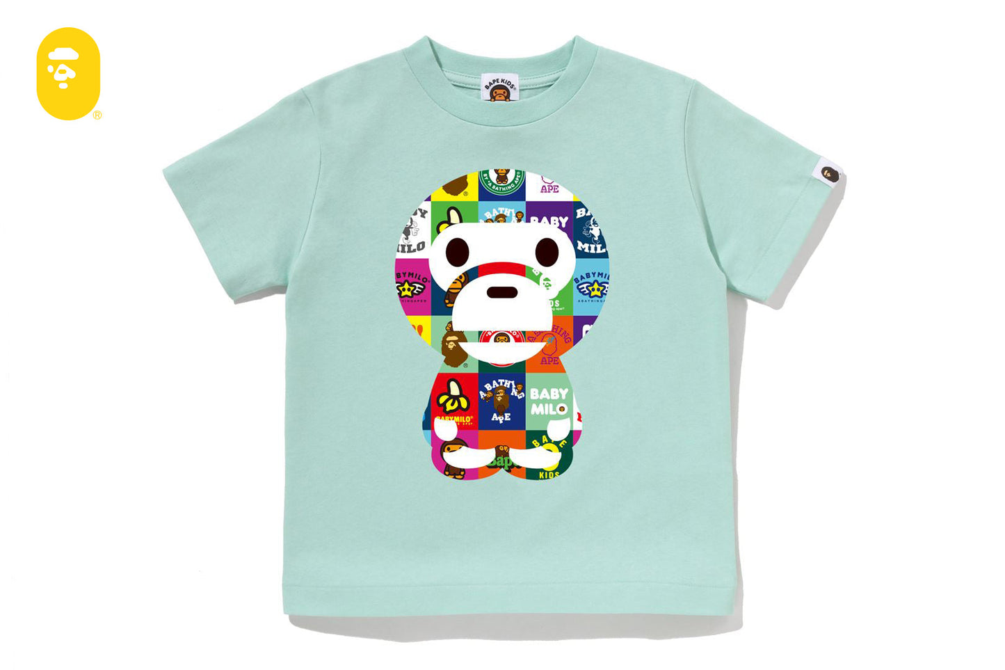 BAPE BABY MILO PATCHWORK BIG BABY MILO TEE