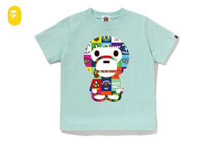 BAPE BABY MILO PATCHWORK BIG BABY MILO TEE